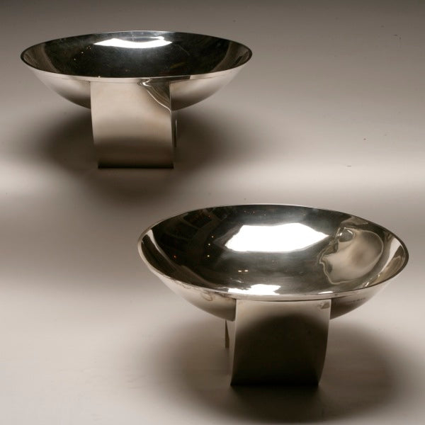 Massive Pair of Sterling Silver Bowls