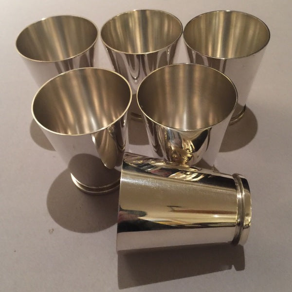 Georg Jensen Set of 6 Sterling Silver Art Deco Cups No. 774 by Harald Nielsen