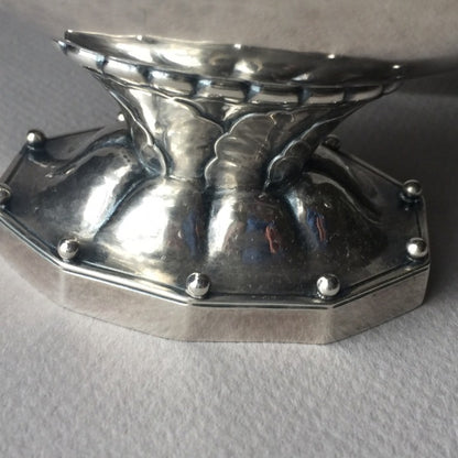 Georg Jensen Sterling Silver Oil Lamp and Tray No. 12