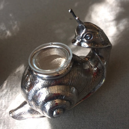 Camusso Set of Four Sterling Silver Snail Salt Cellars, Peru