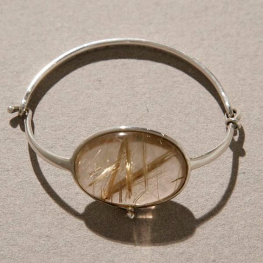 Vivianna Torun bracelet with rutilated quartz