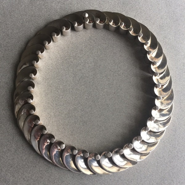 Antonio Pineda 970 Silver "Wave" Necklace