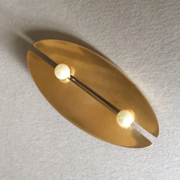 Georg Jensen 18KT Gold Brooch No. 1350A by Nanna Ditzel