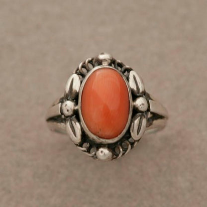 Georg Jensen ring with Coral no. 1A