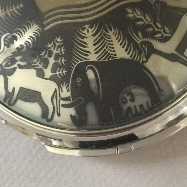 Georg Jensen Sterling Silver "Noah's Ark" Mirror Compact No. 231