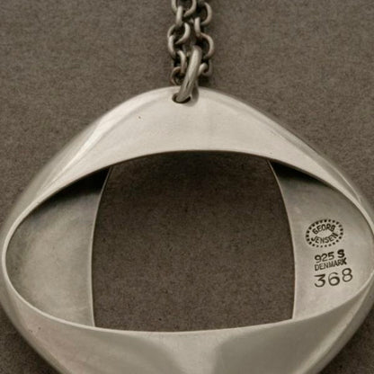 Georg Jensen modernist long pendant no. 368