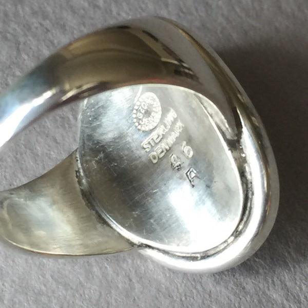 Georg Jensen Sterling Silver Tiger's Eye Ring No. 46A by Harald Nielsen