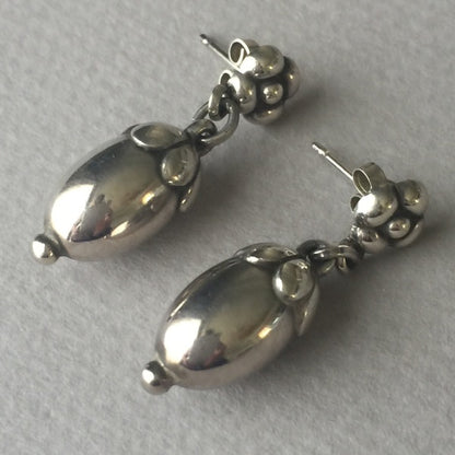 Georg Jensen Sterling Silver "Acorn" Earrings No. 4