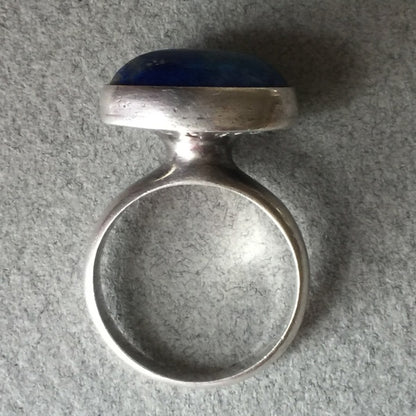 Georg Jensen Sterling Silver Ring No. 123B by Nanna Ditzel with Lapis Lazuli