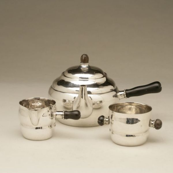 Georg Jensen "early" 3 piece teaset no. 1