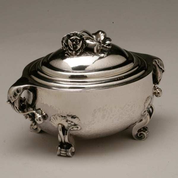 Georg Jensen Sterling Silver "Rose" Bonbonnière No. 262