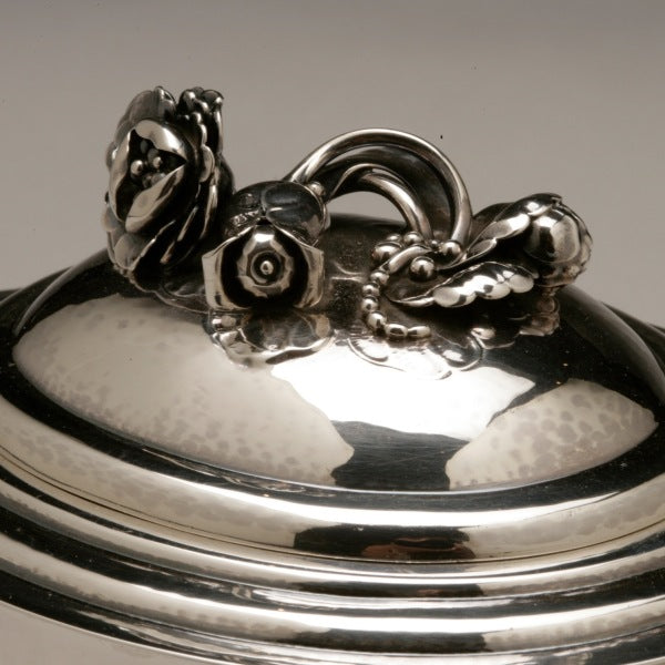 Georg Jensen Sterling Silver "Rose" Bonbonnière No. 262