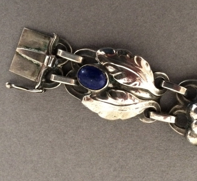 Georg Jensen Sterling Silver Bracelet No. 3 with Lapis Lazuli