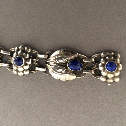 Georg Jensen Sterling Silver Bracelet No. 3 with Lapis Lazuli