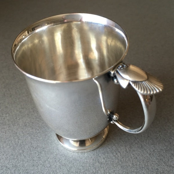 Georg Jensen Sterling Silver "Cactus" Baby Cup No. 777A by Gundorph Albertus