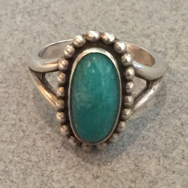 Georg Jensen Sterling Silver Ring No. 9 With Amazonite