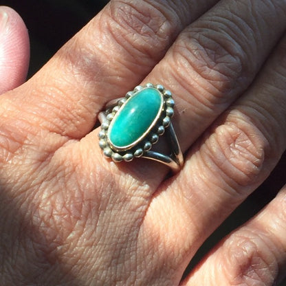 Georg Jensen Sterling Silver Ring No. 9 With Amazonite