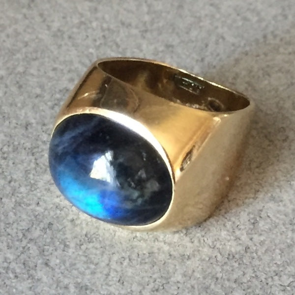 Georg Jensen 18KT Gold Ring with Labradorite