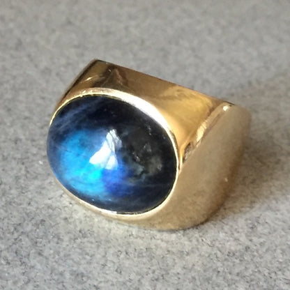 Georg Jensen 18KT Gold Ring with Labradorite