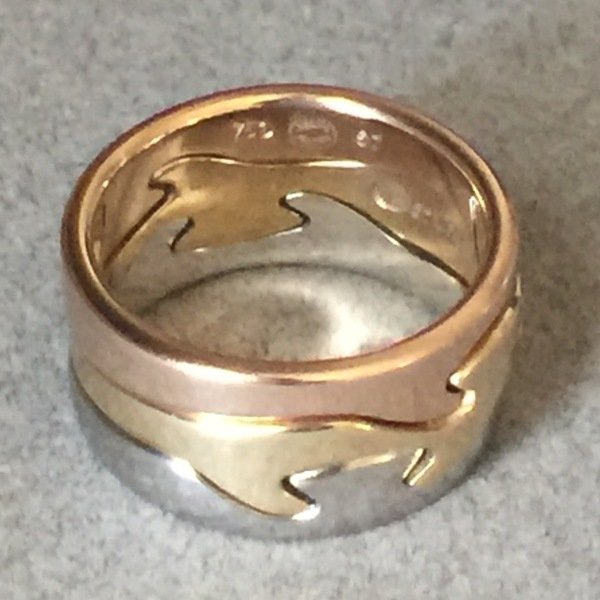 Estate Georg Jensen 18K Gold Fusion Ring by Nina Koppel