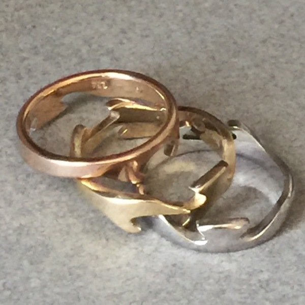 Estate Georg Jensen 18K Gold Fusion Ring by Nina Koppel