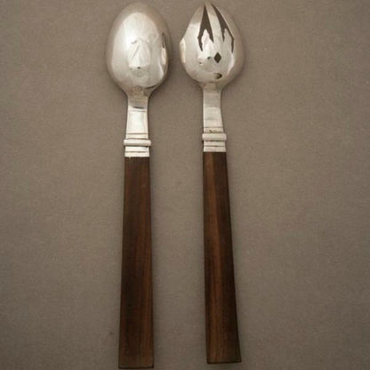 Estate William Spratling Sterling Silver Pair of Servers with Rosewood Handles (12 Inches Long)