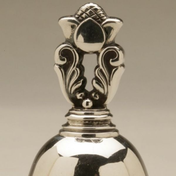 Estate Georg Jensen Sterling Silver "Acorn" Pattern Table Bell by Johan Rohde No. 204