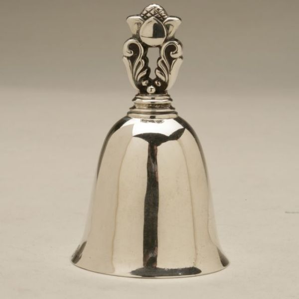 Estate Georg Jensen Sterling Silver "Acorn" Pattern Table Bell by Johan Rohde No. 204