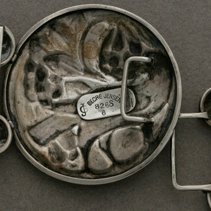 Georg Jensen 826 Silver Exceptionally Rare Large Belt Buckle No. 6 from his "First" Period 1904-1908