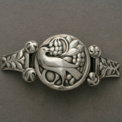 Georg Jensen 826 Silver Exceptionally Rare Large Belt Buckle No. 6 from his "First" Period 1904-1908