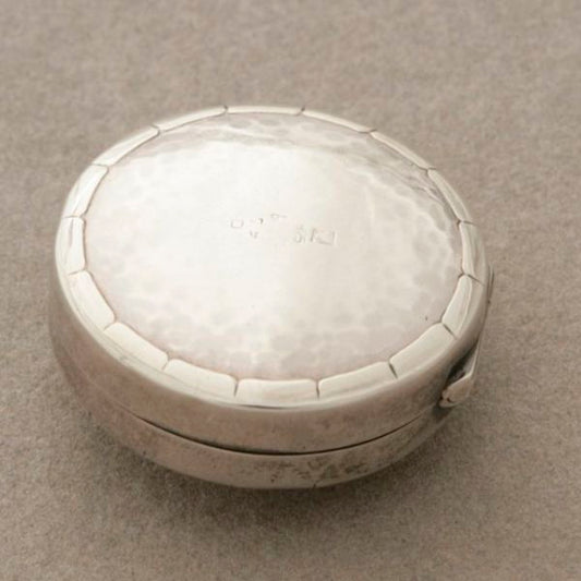 Georg Jensen Sterling Silver Floral Pill Box and Compact Set No. 79