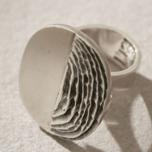 Jane and Finn Sterling Silver Modernist Ring, No. 553