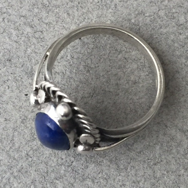 Georg Jensen 830 Silver Ring No. 1 with Lapis Lazuli