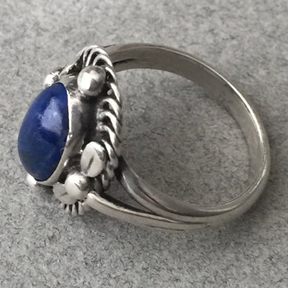 Georg Jensen 830 Silver Ring No. 1 with Lapis Lazuli