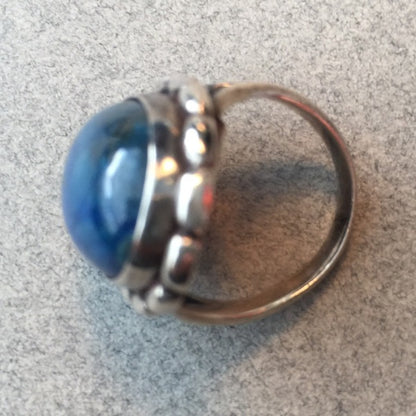 Georg Jensen Sterling Silver and Lapis Lazuli Ring, No. 19