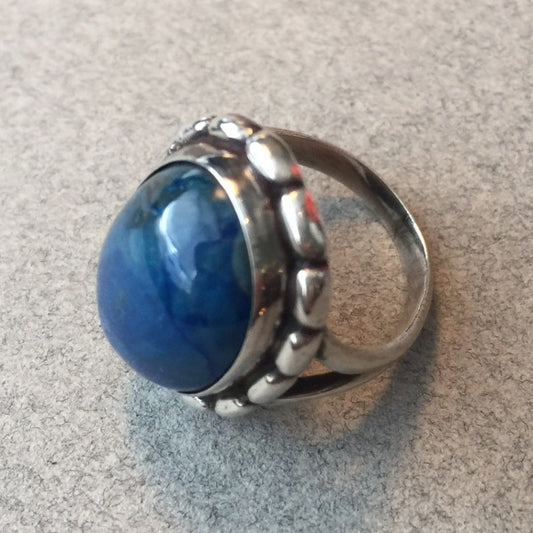 Georg Jensen Sterling Silver and Lapis Lazuli Ring, No. 19