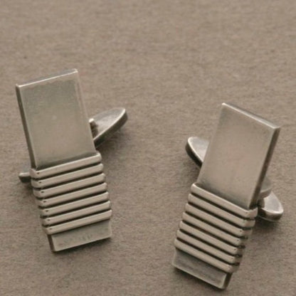 Estate Georg Jensen Sterling Silver Cufflinks No 80 by Harald Nielsen