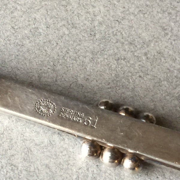 Georg Jensen Sterling Silver Tie Bar No. 61 by Harald Nielsen