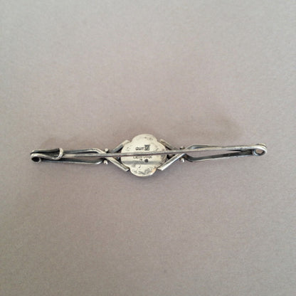 Georg Jensen Sterling Silver Rose Bar Pin No. 36 by Harald Nielsen