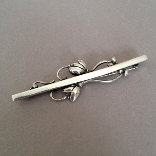 Georg Jensen Sterling Silver "Tulip" Bar Pin No. 278