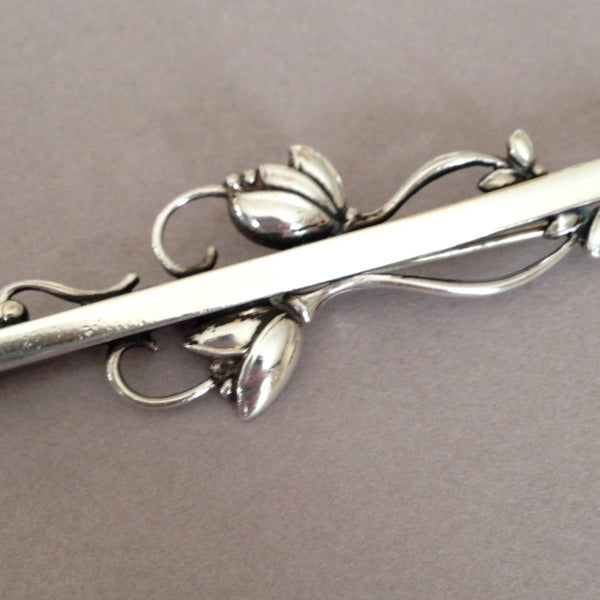 Georg Jensen Sterling Silver "Tulip" Bar Pin No. 278