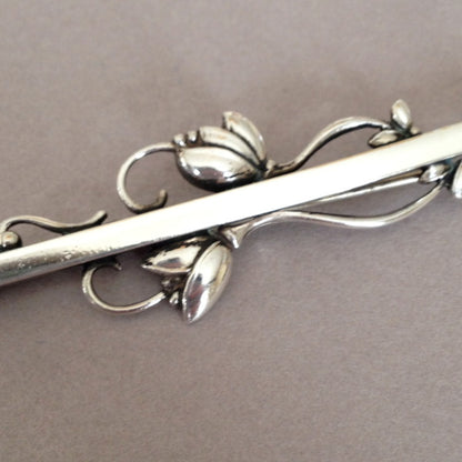 Georg Jensen Sterling Silver "Tulip" Bar Pin No. 278