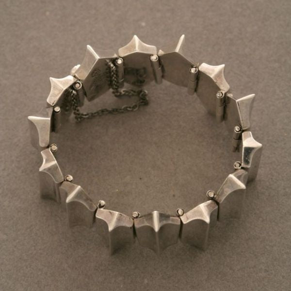 Estate Antonio Pineda Sterling Silver "Zig-Zag" Bracelet