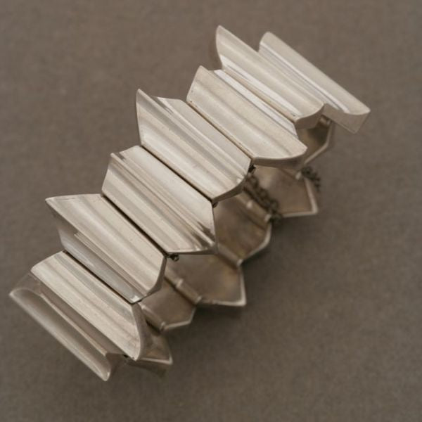 Estate Antonio Pineda Sterling Silver "Zig-Zag" Bracelet