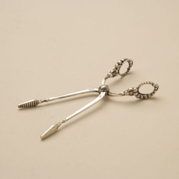 Estate Georg Jensen Sterling Silver Very Rare Ornamental Sugar Tongs