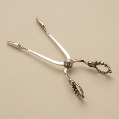 Estate Georg Jensen Sterling Silver Very Rare Ornamental Sugar Tongs