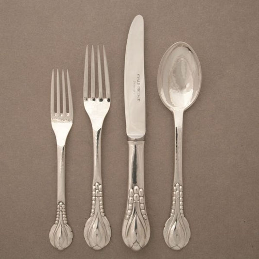 Evald Nielsen Sterling Silver 4 Piece Place Setting No. 3