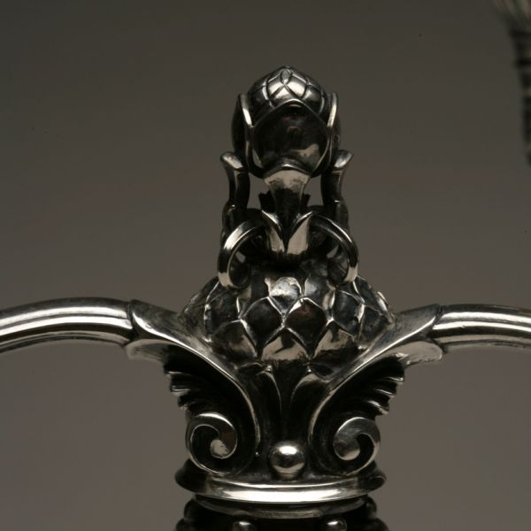 Georg Jensen Sterling Silver Candelabra No. 481A by Johan Rohde Very Rare