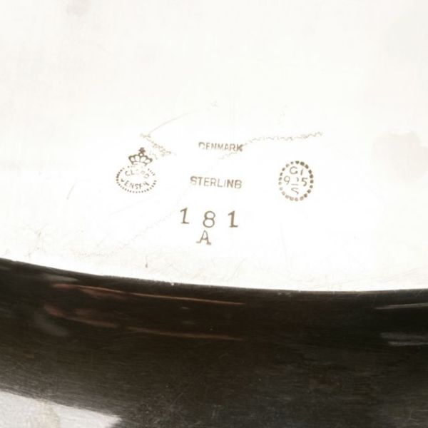 Georg Jensen large oval hammered tray no. 181A