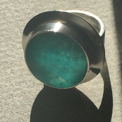 Hans Hansen Sterling Silver Ring With Amazonite Stone